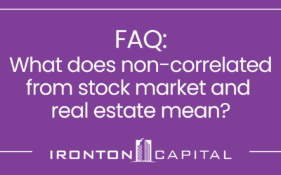 What does non-correlated from stock market and real estate mean?